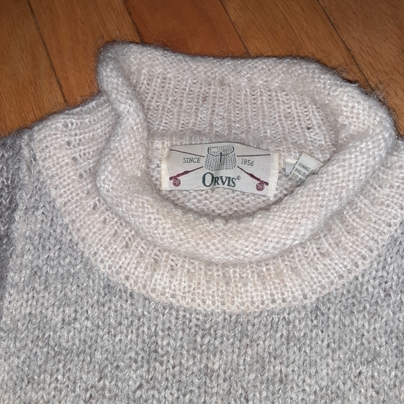 ORVIS Patchwork mohair blend sweater womens sz M - Picture 2 of 6